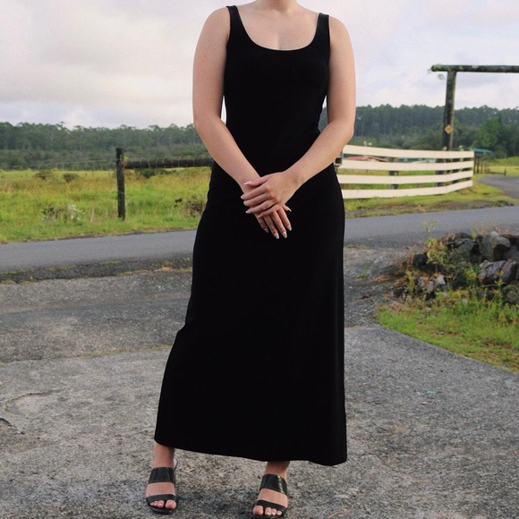 Vintage Guess 90s Black Maxi Dress - Picture 12 of 15